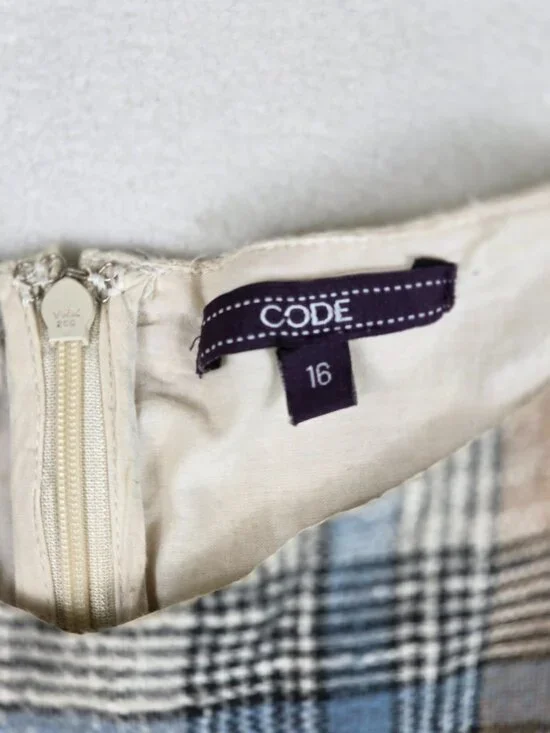 Plaid 100% Cotton Sleeveless Dress & Cropped Button-Up Shirt Top Set 16 XL - Picture 3 of 13